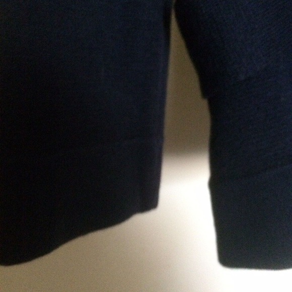 Banana Republic Knit Jacket Navy SzM Collar 4 Button Closure Fitted Pre-Owned - Picture 6 of 12